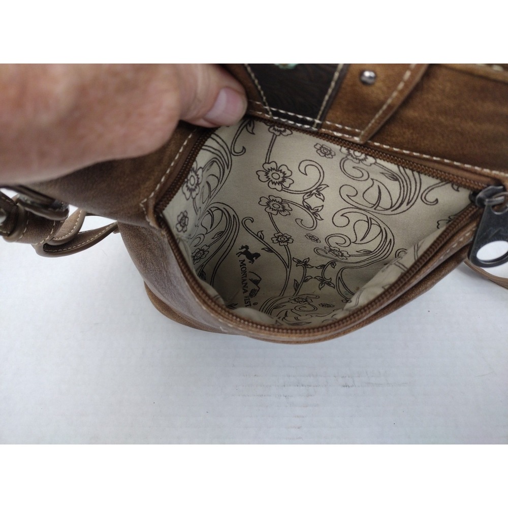 Montana West Turquoise Accent Embroidered Purse Handbag Western Vintage Look - Picture 13 of 16